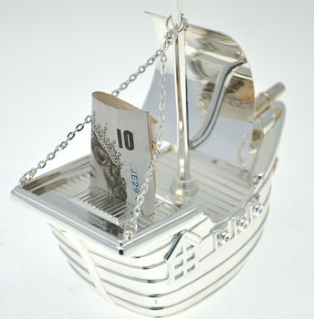 Engraved Pirate Ship Money Box, 6 of 6