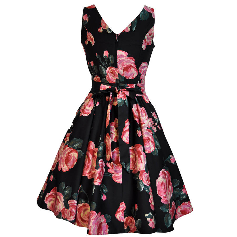 1950s style rose floral tea dress by lady vintage | notonthehighstreet.com