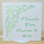 Personalised Laser Cut Thank You Card, thumbnail 5 of 6