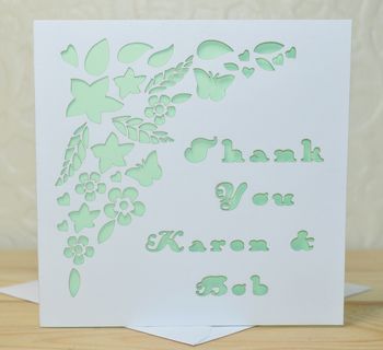 Personalised Laser Cut Thank You Card, 5 of 6