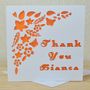 Personalised Laser Cut Thank You Card, thumbnail 4 of 6