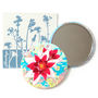 Cloud Lily Silk Covered Compact Mirror, thumbnail 2 of 3