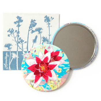 Cloud Lily Silk Covered Compact Mirror, 2 of 3