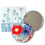 Rose Red Silk Covered Compact Mirror, thumbnail 3 of 3