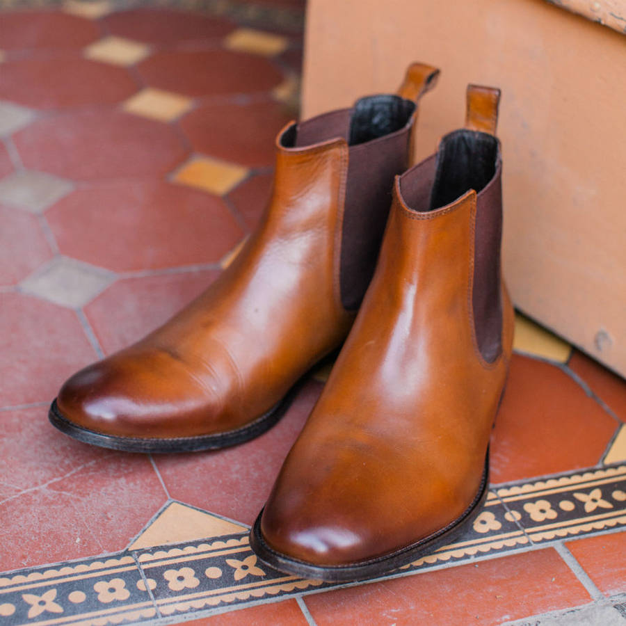 chester leather chelsea boots by agnes & norman | notonthehighstreet.com