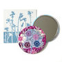 Shadow Berry Silk Covered Compact Mirror, thumbnail 2 of 3