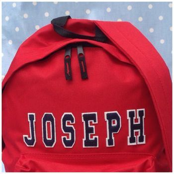 Personalised Applique Name Backpack, 4 of 12