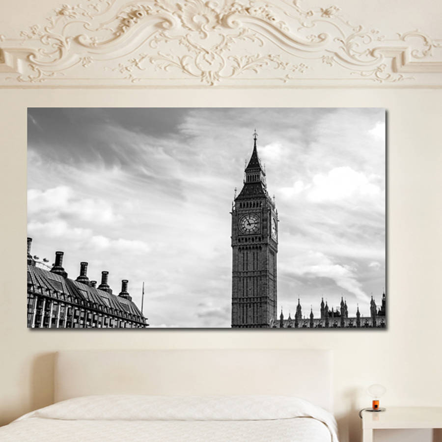 london black and white canvas art by ruby and b ...