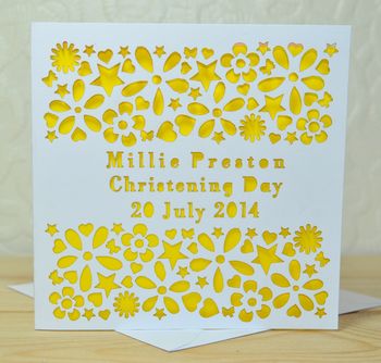 Personalised Naming/Christening Day Card, 5 of 6