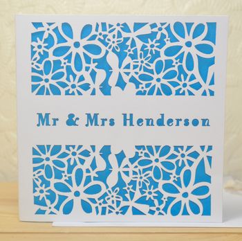 Personalised Laser Cut Wedding Card, 5 of 7