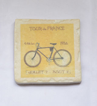 Set Of Four Ceramic Tour De France Cycling Coasters, 8 of 9