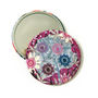 Shadow Berry Silk Covered Compact Mirror, thumbnail 1 of 3