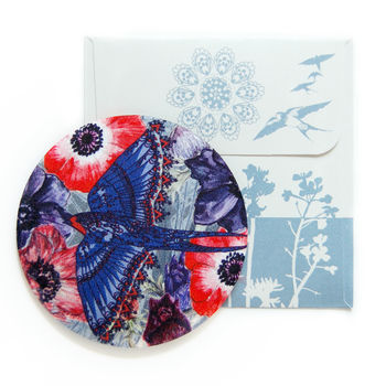 Sky Ink Silk Covered Compact Mirror, 3 of 3