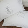 Personalised Map Cotton Pillowcases, thumbnail 2 of 6