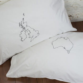 Personalised Map Cotton Pillowcases, 2 of 6