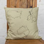 Personalised Three Map Cushion Cover, thumbnail 2 of 9