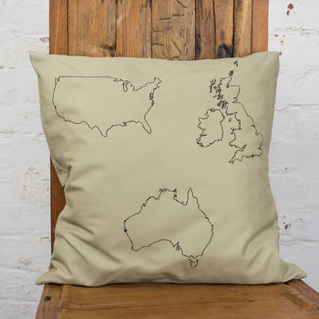Personalised Three Map Cushion Cover, 2 of 9