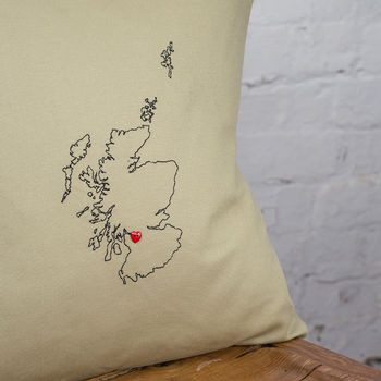 Personalised Scotland Map Cushion Cover, 4 of 8