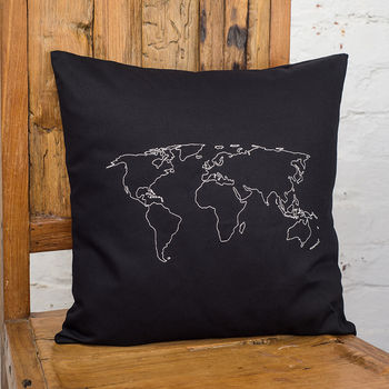 Personalised World Map Cushion Cover, 2 of 10