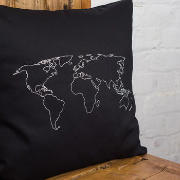 Personalised World Map Cushion Cover, 3 of 10