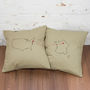 Two Personalised Map Cushions, thumbnail 2 of 6