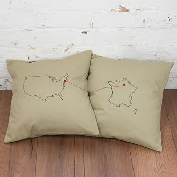 Two Personalised Map Cushions, 2 of 6