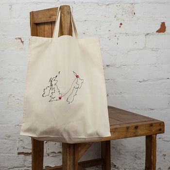 Personalised Maps Tote Bag. Any Two Countries, 2 of 9