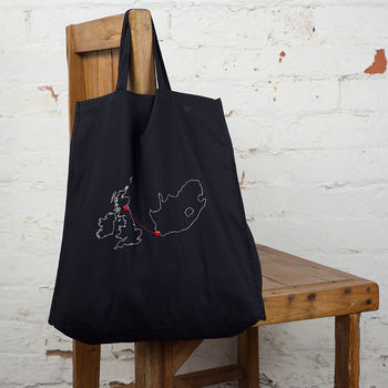 Personalised Maps Tote Bag. Any Two Countries, 5 of 9