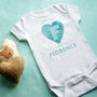 Personalised Heart Baby Vest, thumbnail 6 of 11