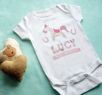Personalised Horse Baby Vest, 2 of 5