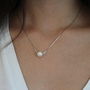 Sterling Silver Floating Pearl Necklace, thumbnail 2 of 6