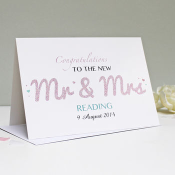 Personalised 'Mr And Mrs' Wedding Card, 2 of 5