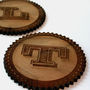Personalised Monogram Walnut Wood Coasters, thumbnail 3 of 6
