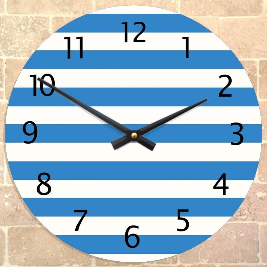 Cornish Stripe Clock By Cute Clocks Notonthehighstreetcom