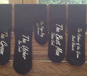 Personalised Wedding Groomsman Socks, 3 of 7