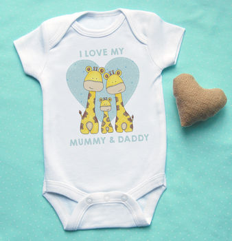 'I Love My…' Giraffe Baby Vest, 3 of 4