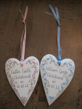 Personalised Christening Hanging Heart, 3 of 4