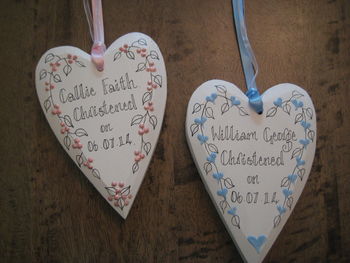 Personalised Christening Hanging Heart, 4 of 4