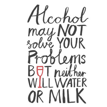 'Alcohol May Not Solve Your Problems' Card, 2 of 2