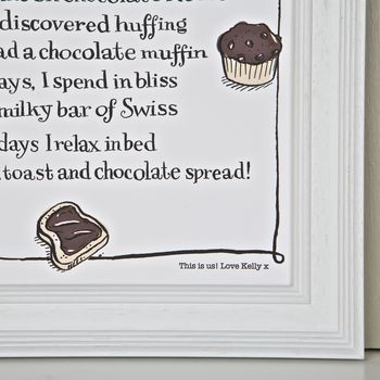 Personalised Chocolate Print With Chocolate Poem, 5 of 5