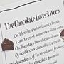 Personalised Chocolate Print With Chocolate Poem, thumbnail 3 of 5