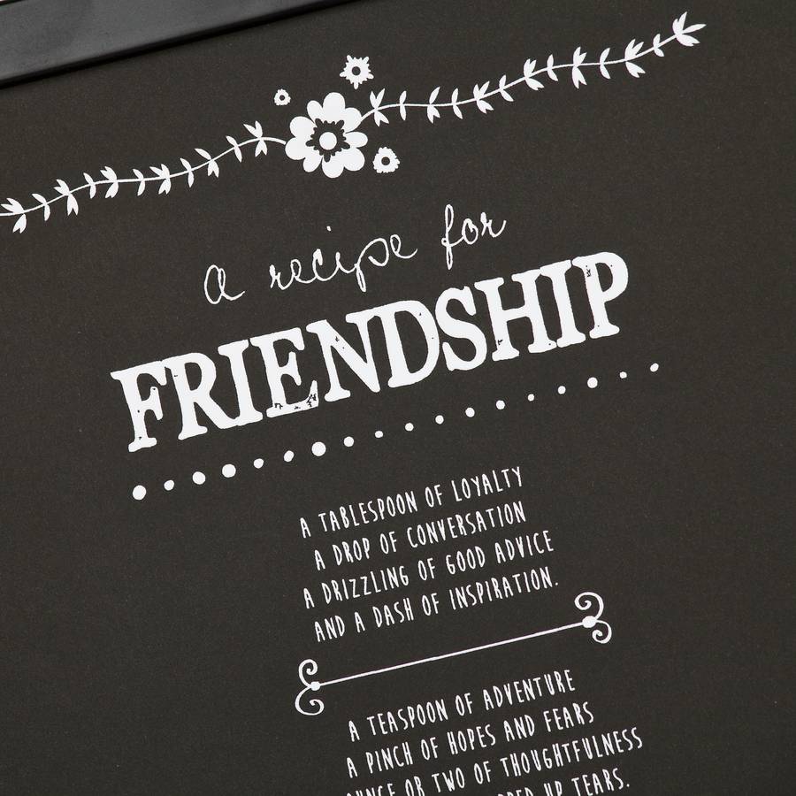 original_friendship recipe poem print chalkboard style