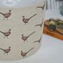 Pheasants Linen Drum Lampshade, thumbnail 1 of 2
