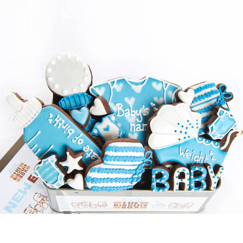 Personalised Baby Boy Biscuit Tin