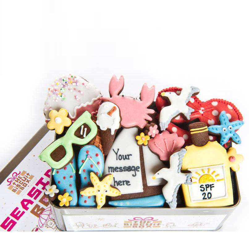 Personalised Seaside Biscuit Tin