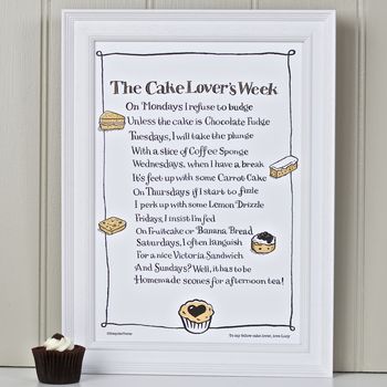 Personalised Cake Print With Cake Poem, 6 of 6