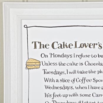 Personalised Cake Print With Cake Poem, 3 of 6