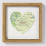 Glasgow Map Heart Location Print, thumbnail 2 of 5
