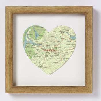 Glasgow Map Heart Location Print, 2 of 5