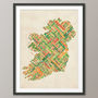 Ireland City Text Map, thumbnail 5 of 7
